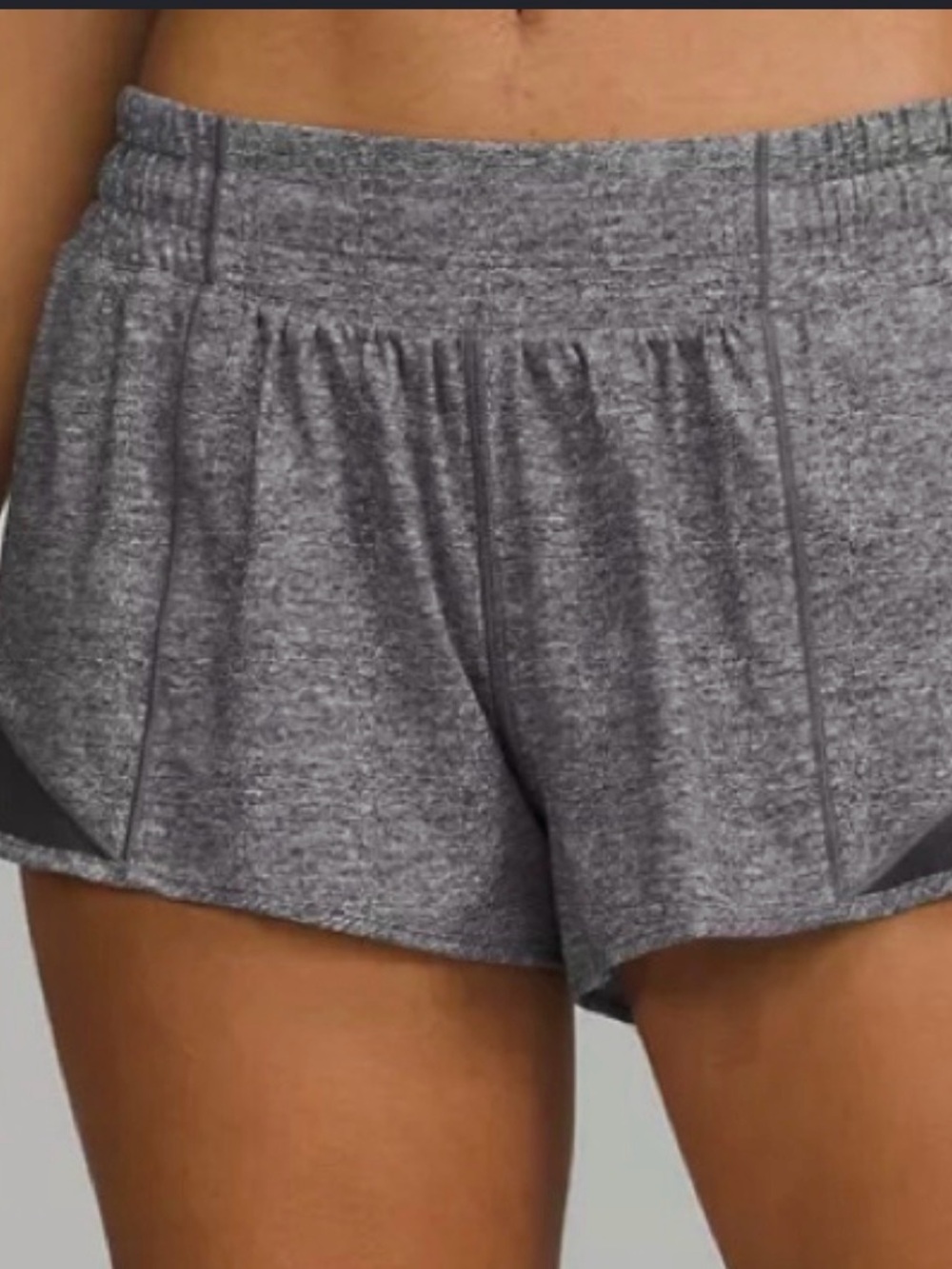 lululemon athletica Gray Hotty Hot High Rise 2.5 inch shorts